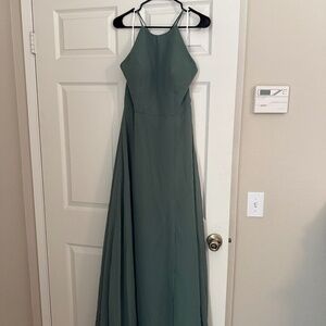 Jenny Yoo Kayla Bridesmaids Dress in Eucalyptus